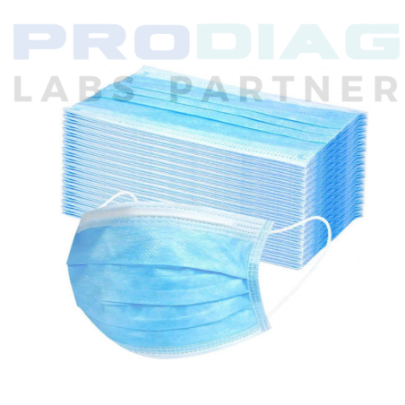 Bavette médicale masque 3 plis (paquet/50pcs)