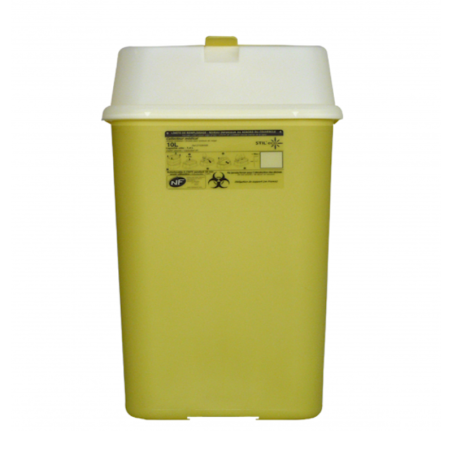 Collecteur de déchets Biohazard 10litre (1pc)