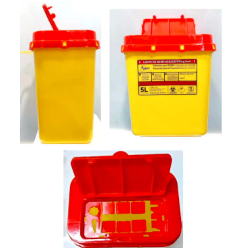 Collecteur de déchets Biohazard 5 litres (1pc)