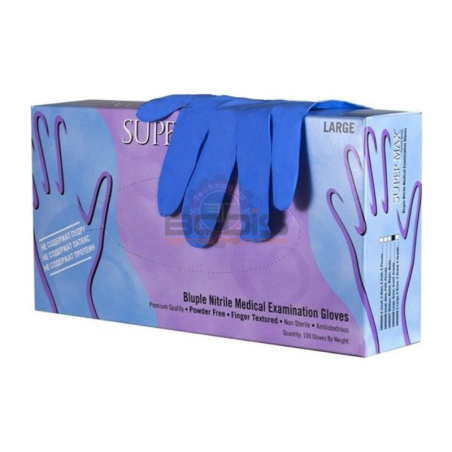 Gant d'examen Nitrile Meduim SUPERMAX (pqt/100pcs)