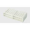 Portoir en plastique ABS 50 places pour tube 5ml Blanc (1pc)