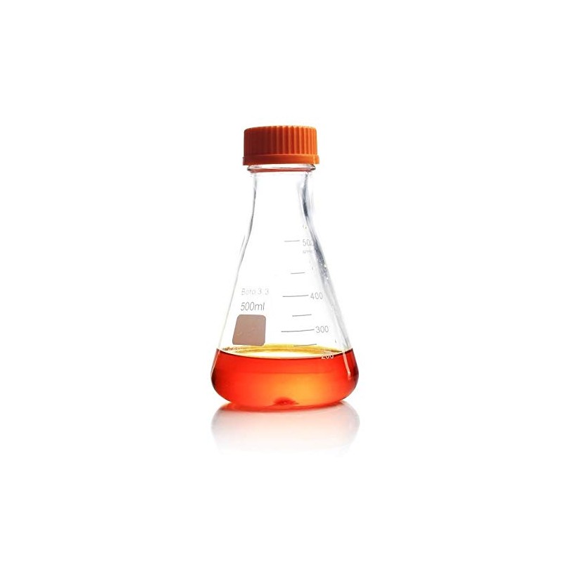Erlenmeyer en verre boro 3.3 à bouchon visant autoclavable 500ml (1pc)