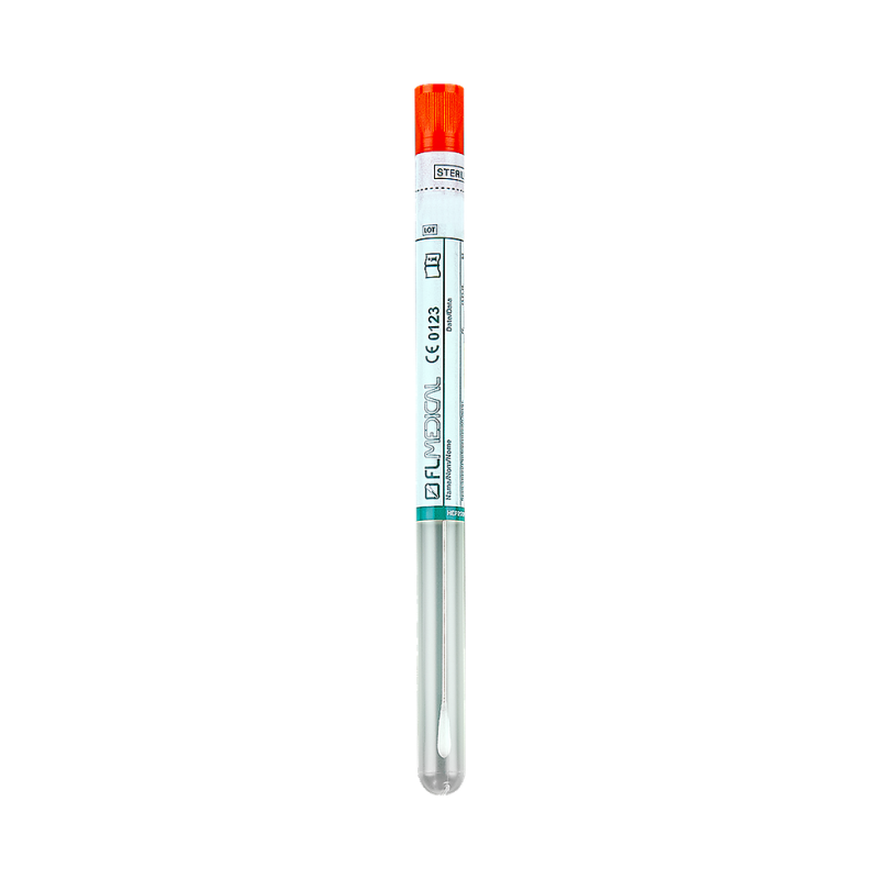 Ecouvillon stérile tige aluminium en tube  (paquet/100pcs)