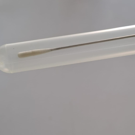 Ecouvillon stérile tige aluminium en tube  (paquet/100pcs)