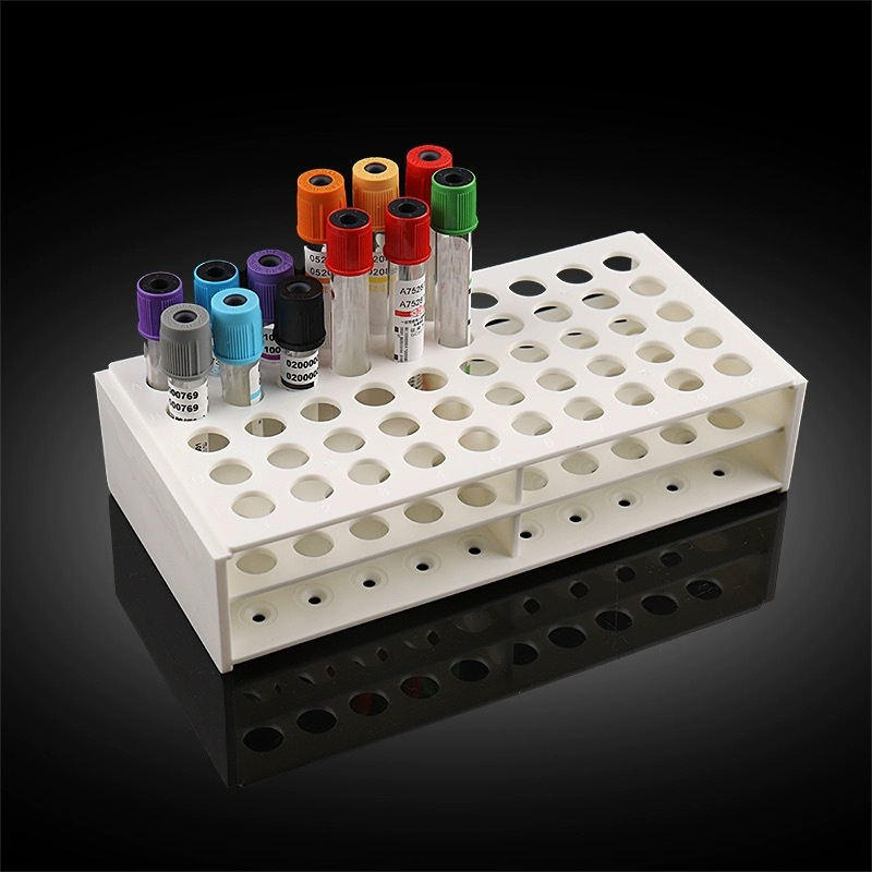 Portoir en plastique ABS 50 places pour tube 5ml Blanc (1pc)