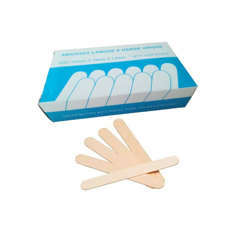 Abaisse-langue en bois Propre (paquet/100pcs)